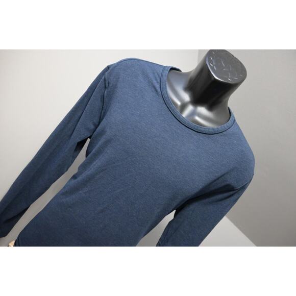 Lululemon Gym Shirt Wicking Blue Long Sleeve Athletic Tee Mens Size XL - Picture 5 of 7